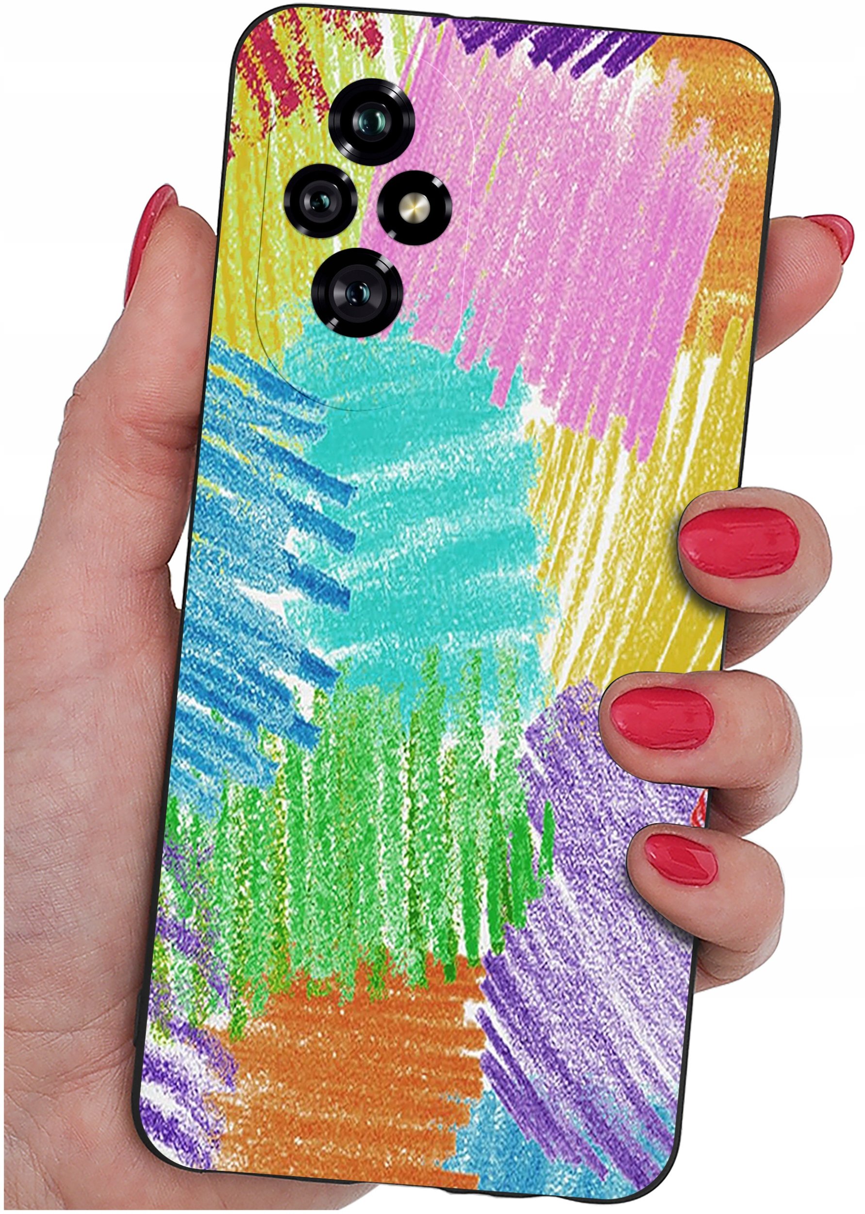 ETUI do Honor 200 5G | WZORY | SILIKONOWE MATT CASE + SZKŁO 9H