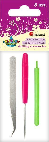 Artequipment TITANUM NARZĘDZIA DO QUILLINGU KOMPLET 3 SZTUKI uniw