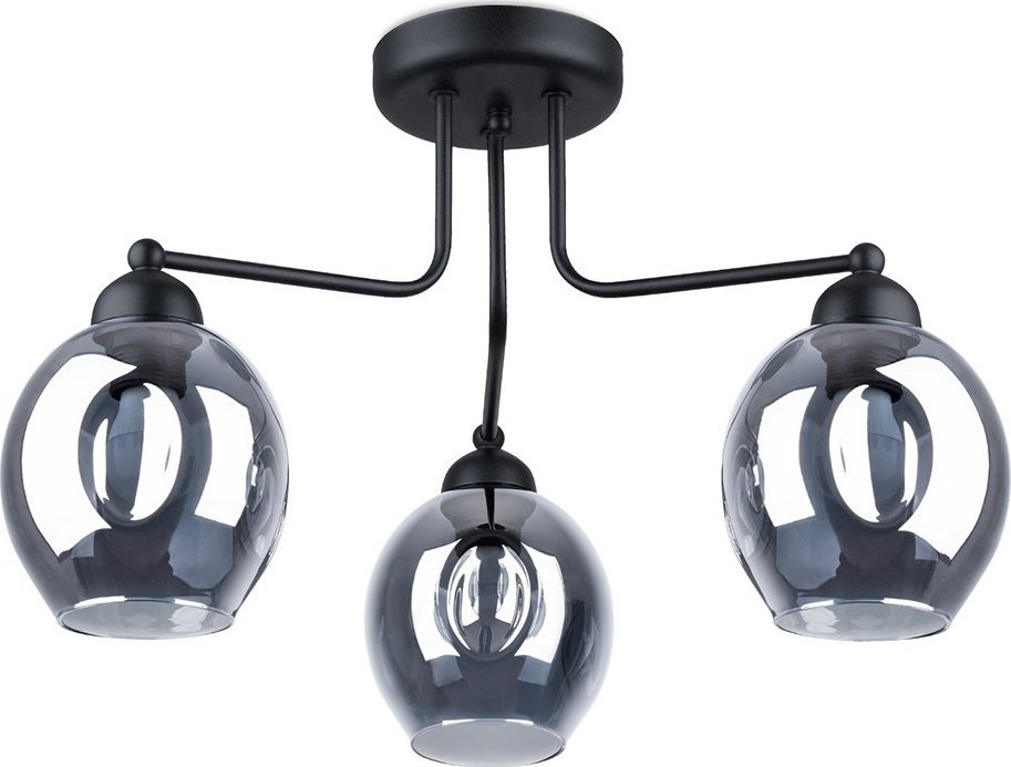 Lampa sufitowa Sollux Lighting Żyrandol Fillan 3 Czarny E27 60W Sollux Lighting