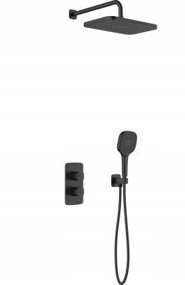 5759-501-81 / KFA / MALAGA / ZESTAW NATRYSKOWY PODTYNKOWY TERMOSTAT , BLACK /