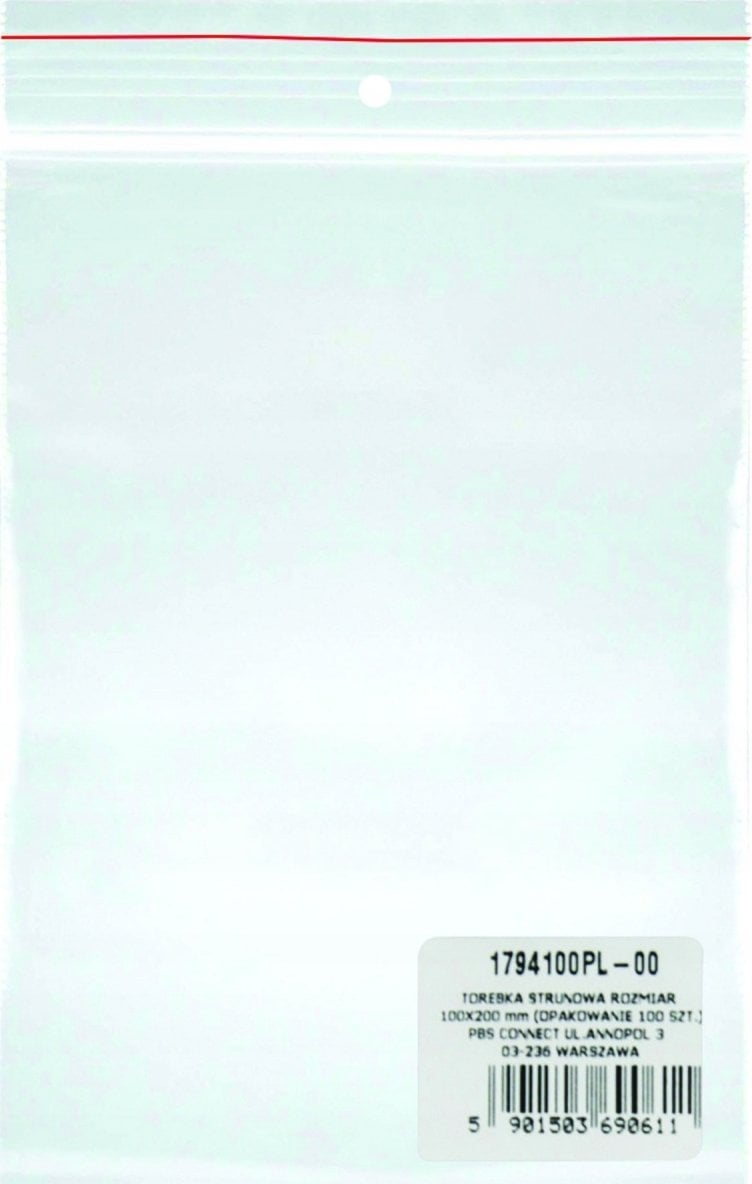Office Products Torebka strunowa OFFICE PRODUCTS, LDPE, 100x200mm, 100szt., transparentna