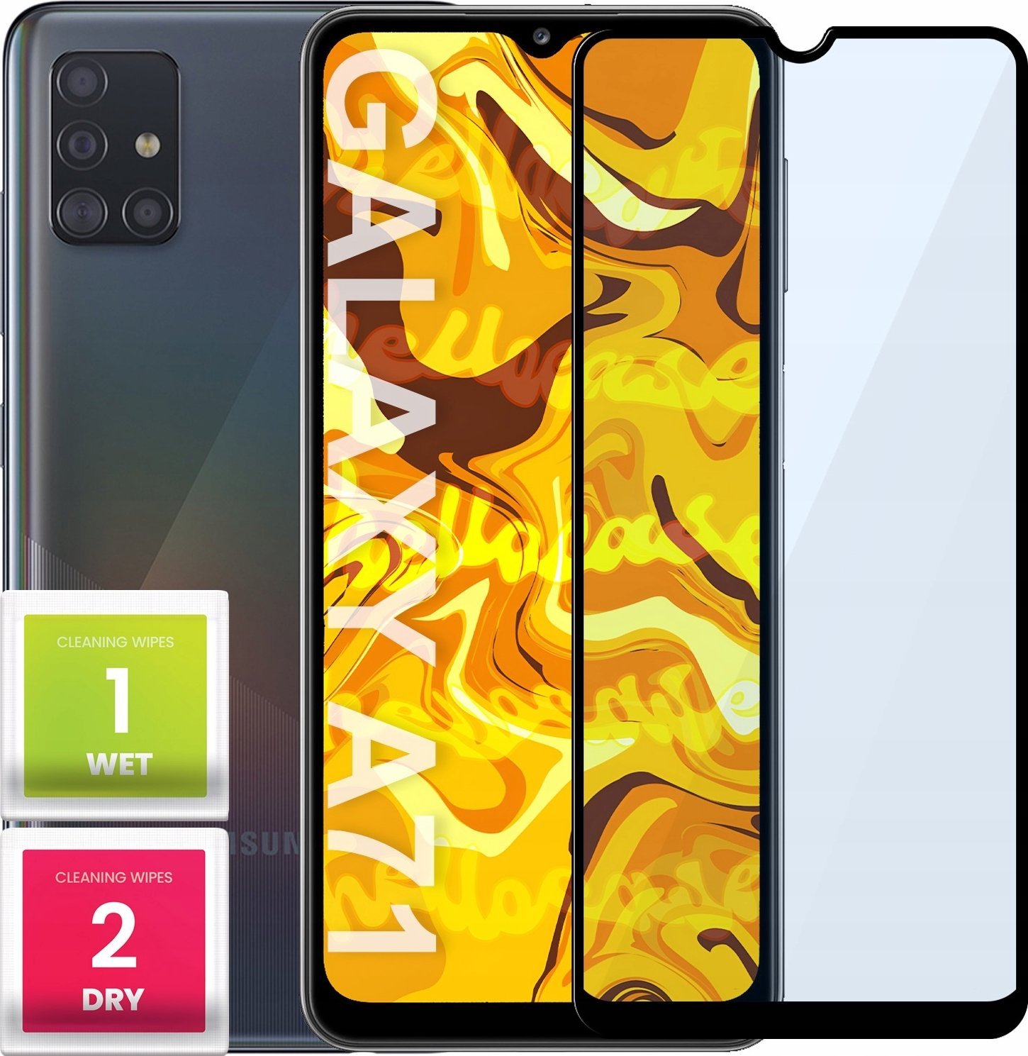 Hello Case SZKŁO HARTOWANE DO SAMSUNG GALAXY A71 PEŁNE NA CAŁY EKRAN SZKIEŁKO OCHRONNE