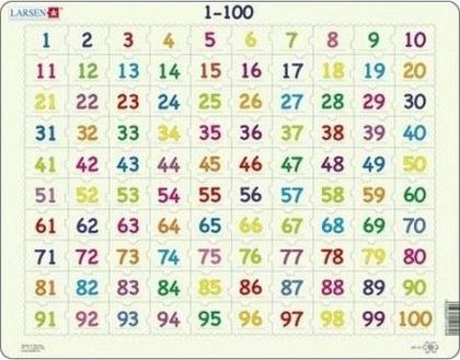 Larsen Układanka Liczymy do 100 Maxi