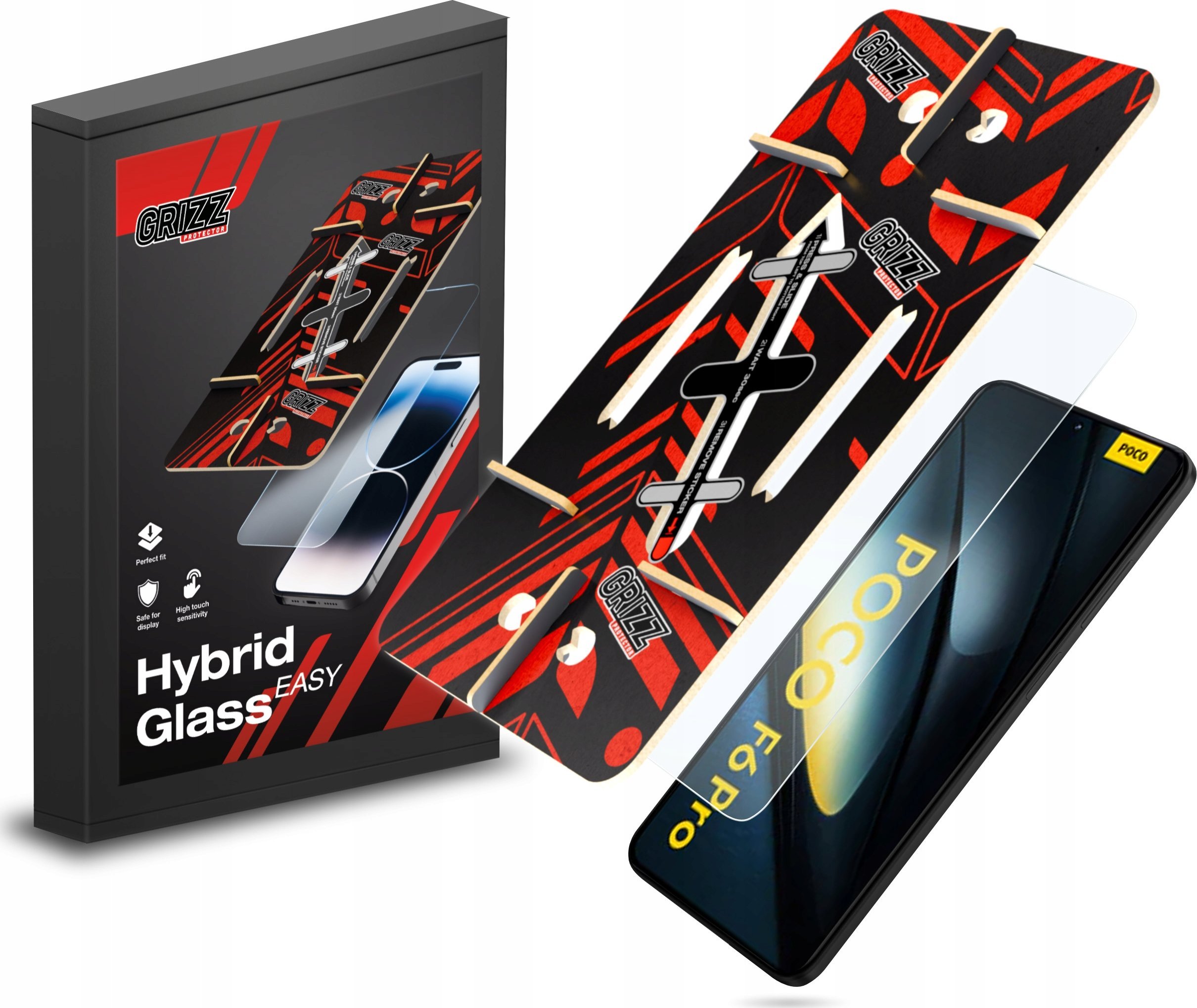 GrizzGlass Szkło hybrydowe HybridGlass Easy do Xiaomi POCO F6 Pro