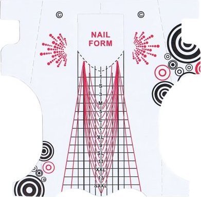 Bass Cosmetics Szablony / formy szerokie 2-funkcyjne Profi 500 szt. / Bass Cosmetics