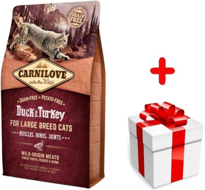 CARNILOVE Cat Duck & Turkey For Large Breed 2kg + niespodzianka dla kota GRATIS!