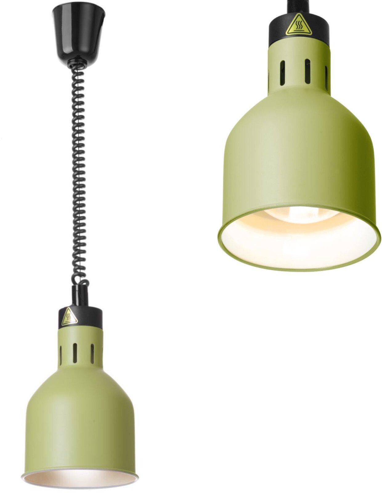 Hendi Lampa do podgrzewania potraw wisząca cylindryczna śr. 175 mm 250 W - zielona