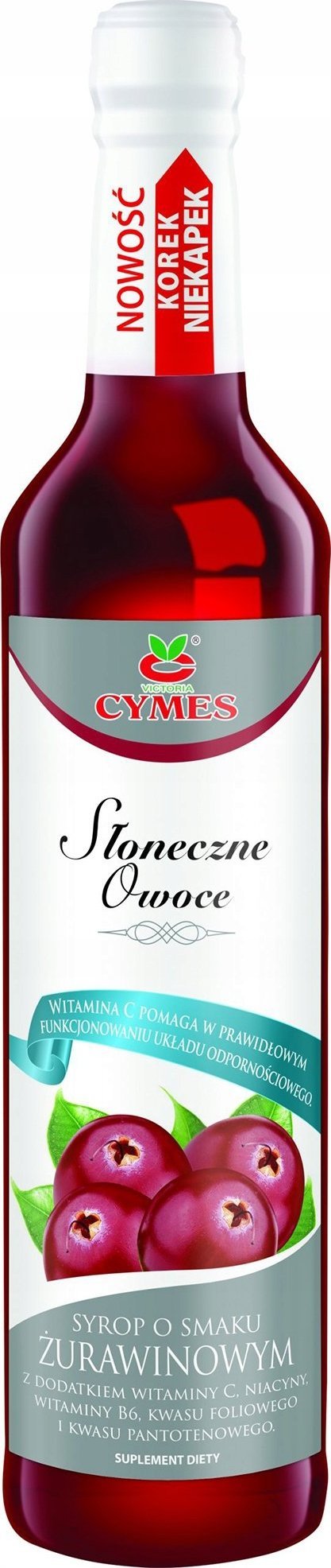 CYMES Cymes Słoneczne owoce Syrop o smaku żurawinowym 420 ml
