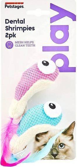 Petstages Petstages Krewetki Dental 2 szt., zabawka dla kota