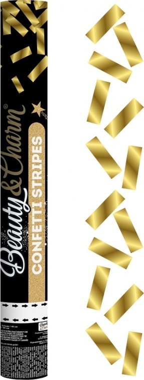 GoDan Konfetti pneumatyczne złote paski foliowe 40cm