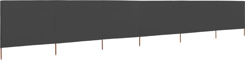 vidaXL Parawan 6-skrzydłowy z tkaniny, 800 x 80 cm, szary