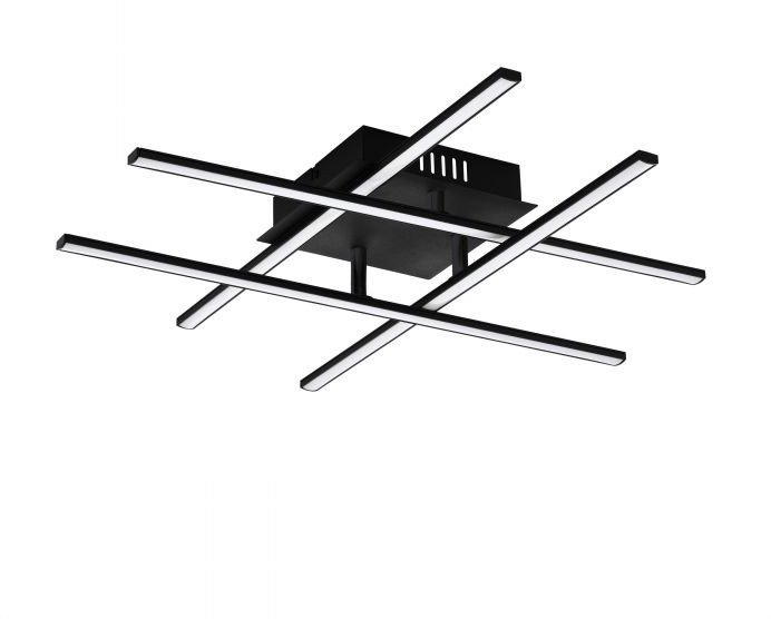 Ceiling LED lamp EGLO LASANA 3, 21 W, 740 lm, 3000 K, black, 50 x 50 cm