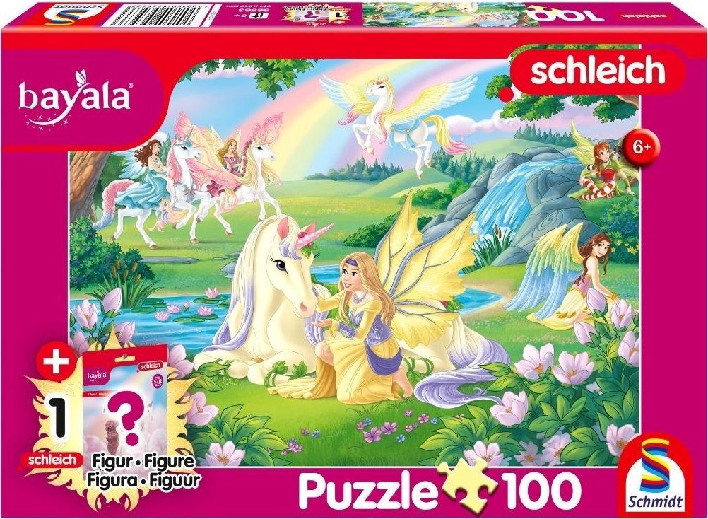 Schmidt Spiele Puzzle 100 Magiczne jednorożce + figurka G3