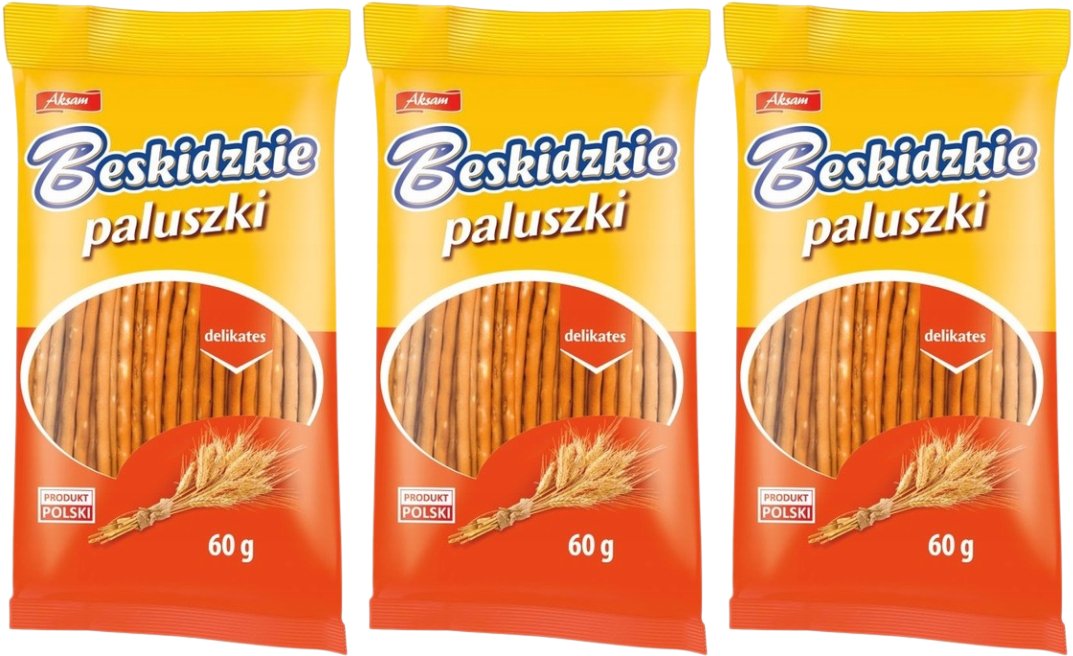 Aksam Beskidzkie Paluszki delikates 60 g x 3 sztuk