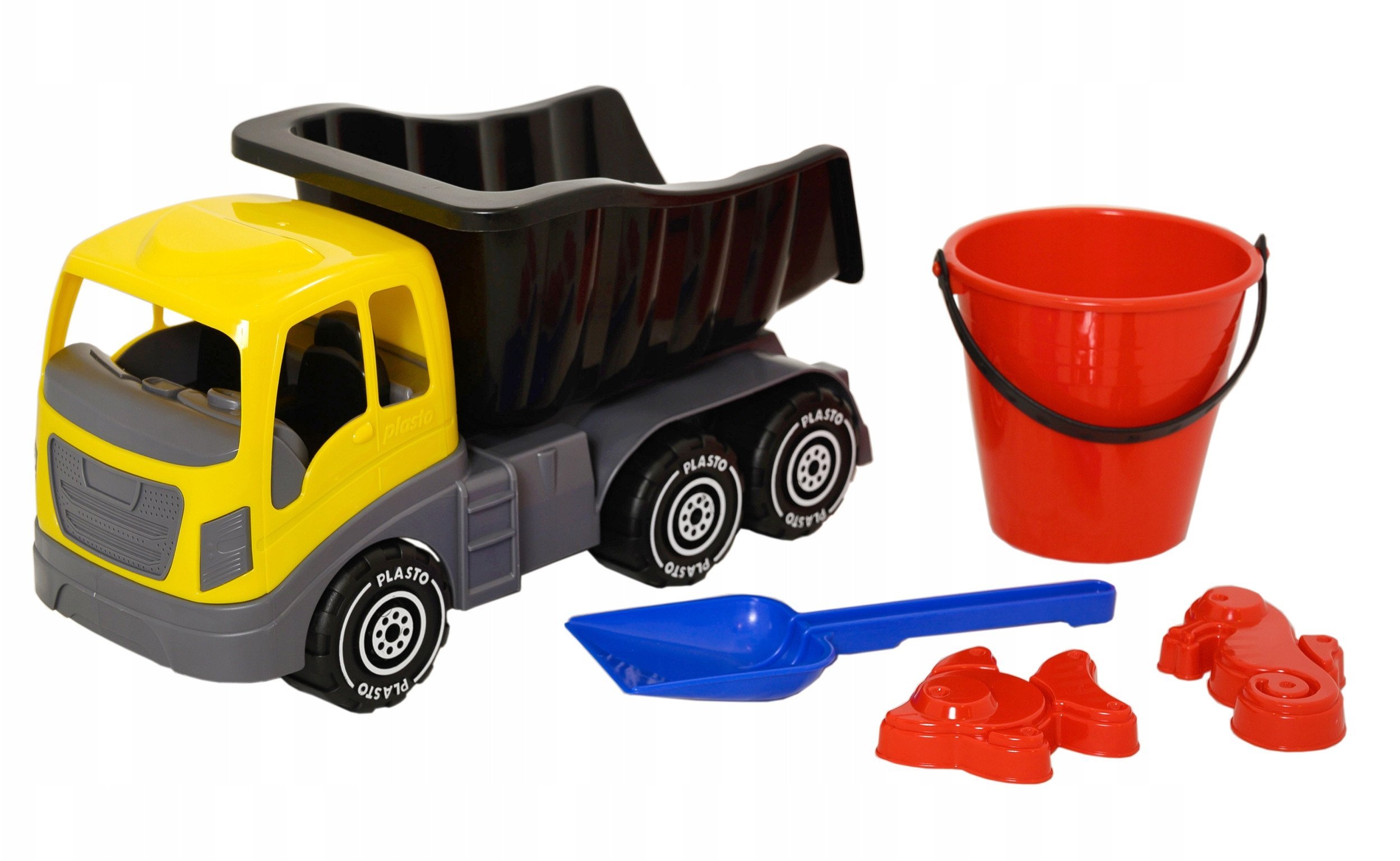 PLASTO Duża wywrotka 40cm z akcesoriami do piasku, 5 elementów PLA1512