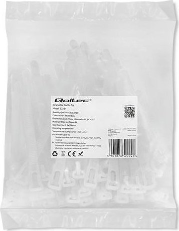 Qoltec Opaski zaciskowe Qoltec wielorazowe | 7.2*100mm