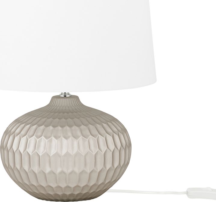 Lampa stołowa Beliani Lampka nocna ceramiczna złota PIRITA
