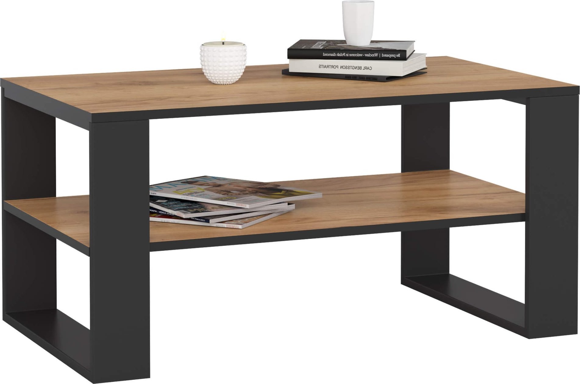 Fabryka Mebli Akord STOLIK KAWOWY ALEX DĄB CRAFT / CZARNY
