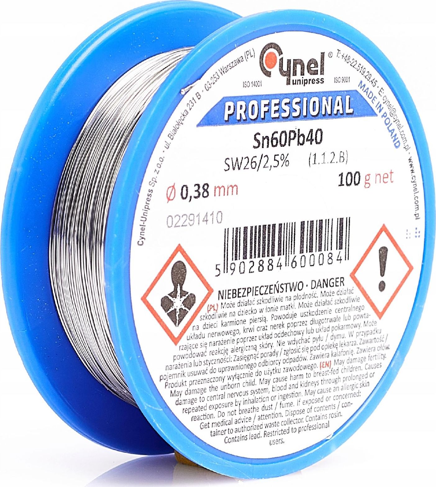 Techrebal Cyna Sn60Pb40-SW26 0,38 100g