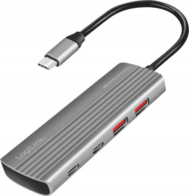 LogiLink LogiLink USB 3.2 Gen2 Hub 4+1-Port aluminium