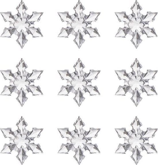 Springos Kryształki 9 szt. przezroczyste bombki choinkowe śnieżynki UNIWERSALNY