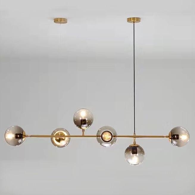 Lampa wisząca Copel Loftowa lampa wisząca CGDEX Copel szklane kule do salonu mosiądz