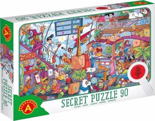 Alexander Puzzle obserwacyjne Lotnisko + lupa 90 elementów