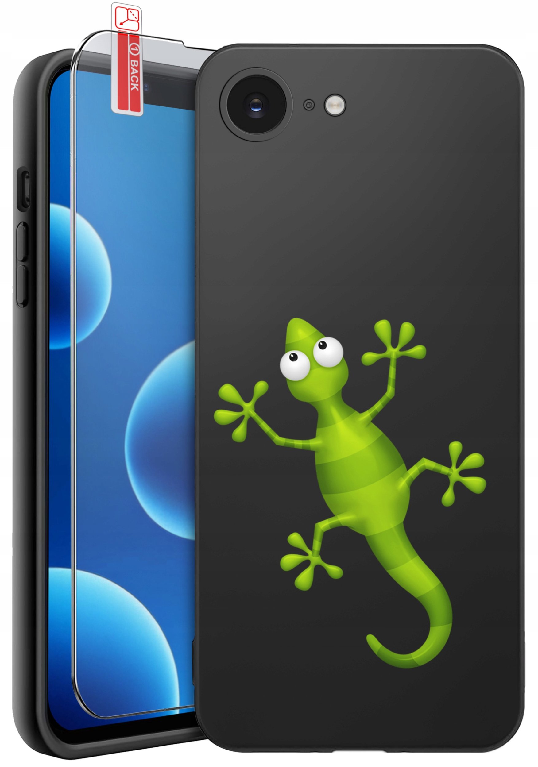 ETUI do iPhone 16e | WZORY | SILIKONOWE MATT CASE + SZKŁO 9H