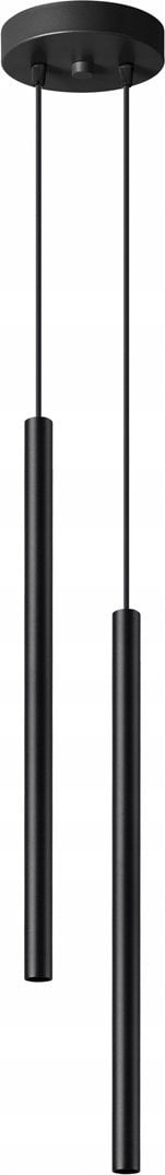 Lampa wisząca Sollux Sollux Pastelo SL.1304 lampa wisząca zwis nowoczesna sople rurki tuba 2x8W G9 czarna