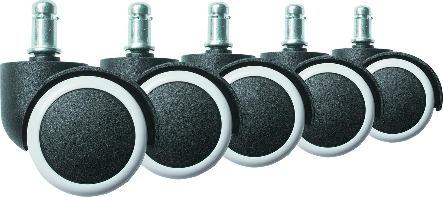 Sofotel kółka do fotela gumowane miękkie 5 szt. białe
