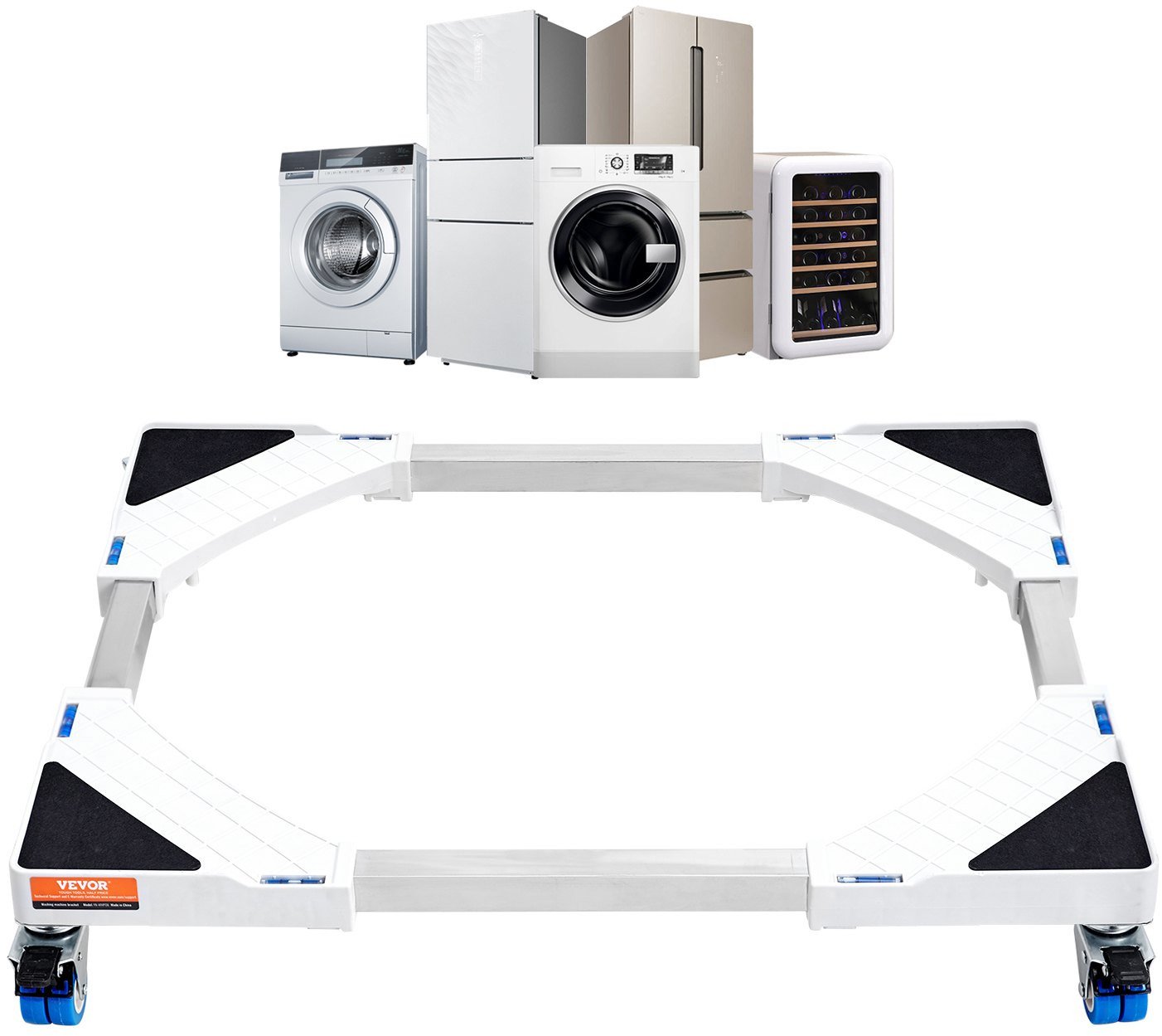 Podstawa pod pralkę suszarkę AGD teleskopowa z kółkami 381-615 mm
