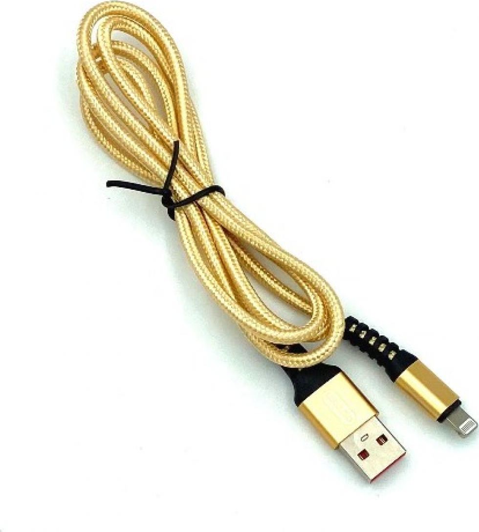 Kabel USB Denmen USB-A - Lightning 1 m Złoty (29359)