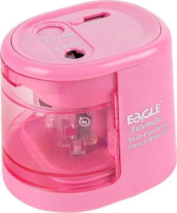 Eagle Temperówka na baterie Eagle EG-5161USB 2 otwory różowa