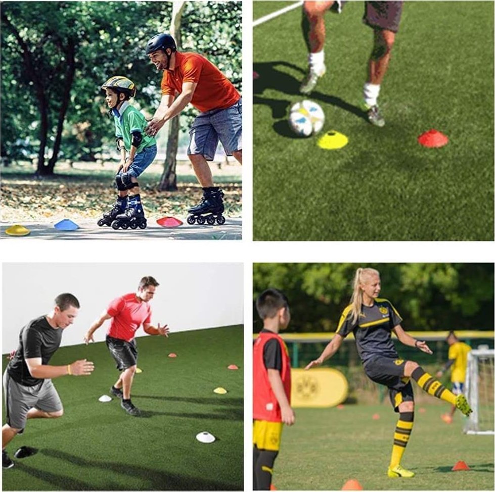 PACHOŁKI TRENINGOWE TALERZYKI GRZYBKI ZESTAW PACHOŁEK 50 SZT ELASTYCZNE