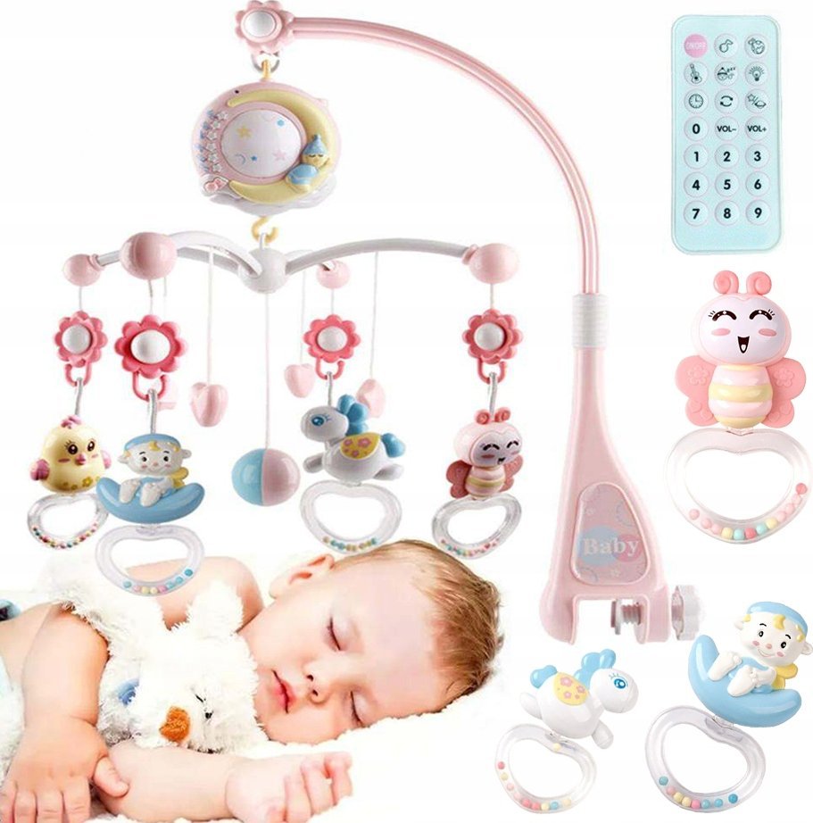 KARUZELA Z GRZECHOTKAMI I PILOTEM TOY-15