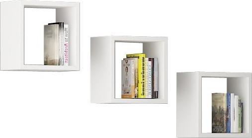 Fabryka Mebli Akord PÓŁKA ŚCIENNA K 25x25cm KOMPLET 3szt BIAŁA