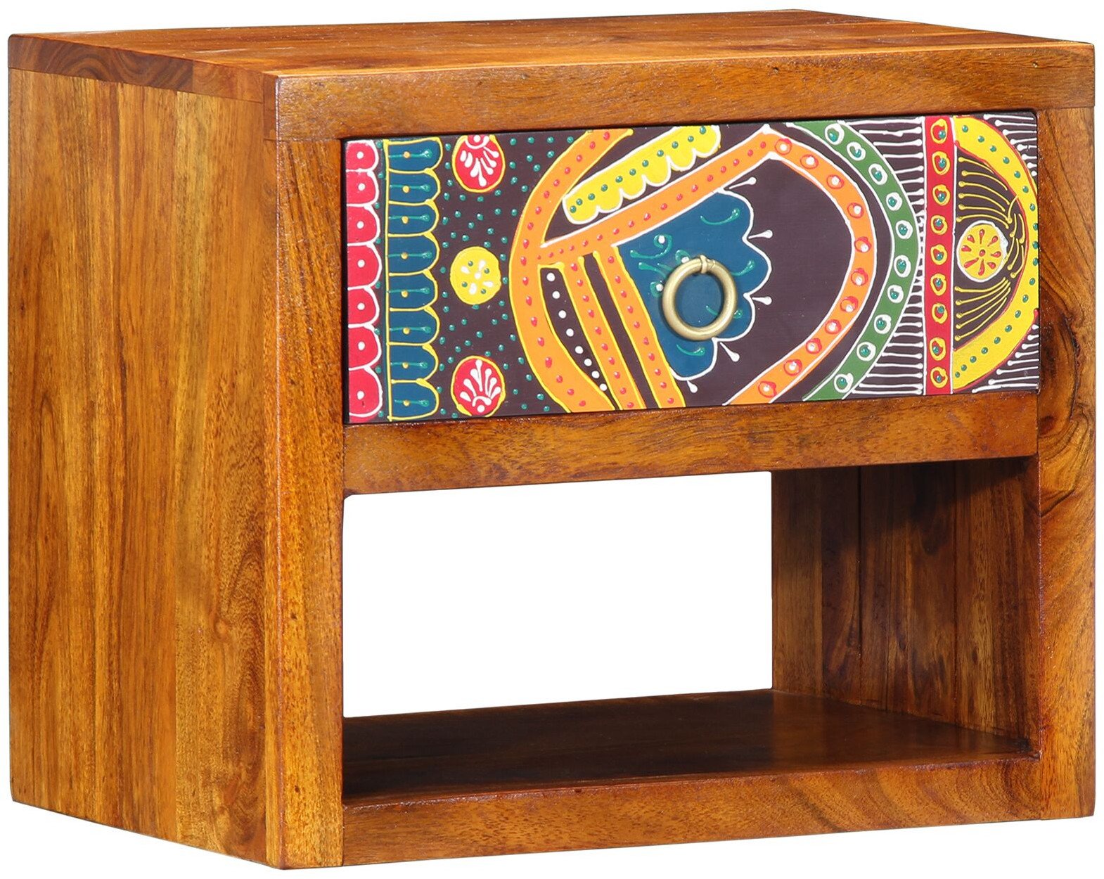 Stolik nocny 40x35x35 cm Lite drewno akacjowe