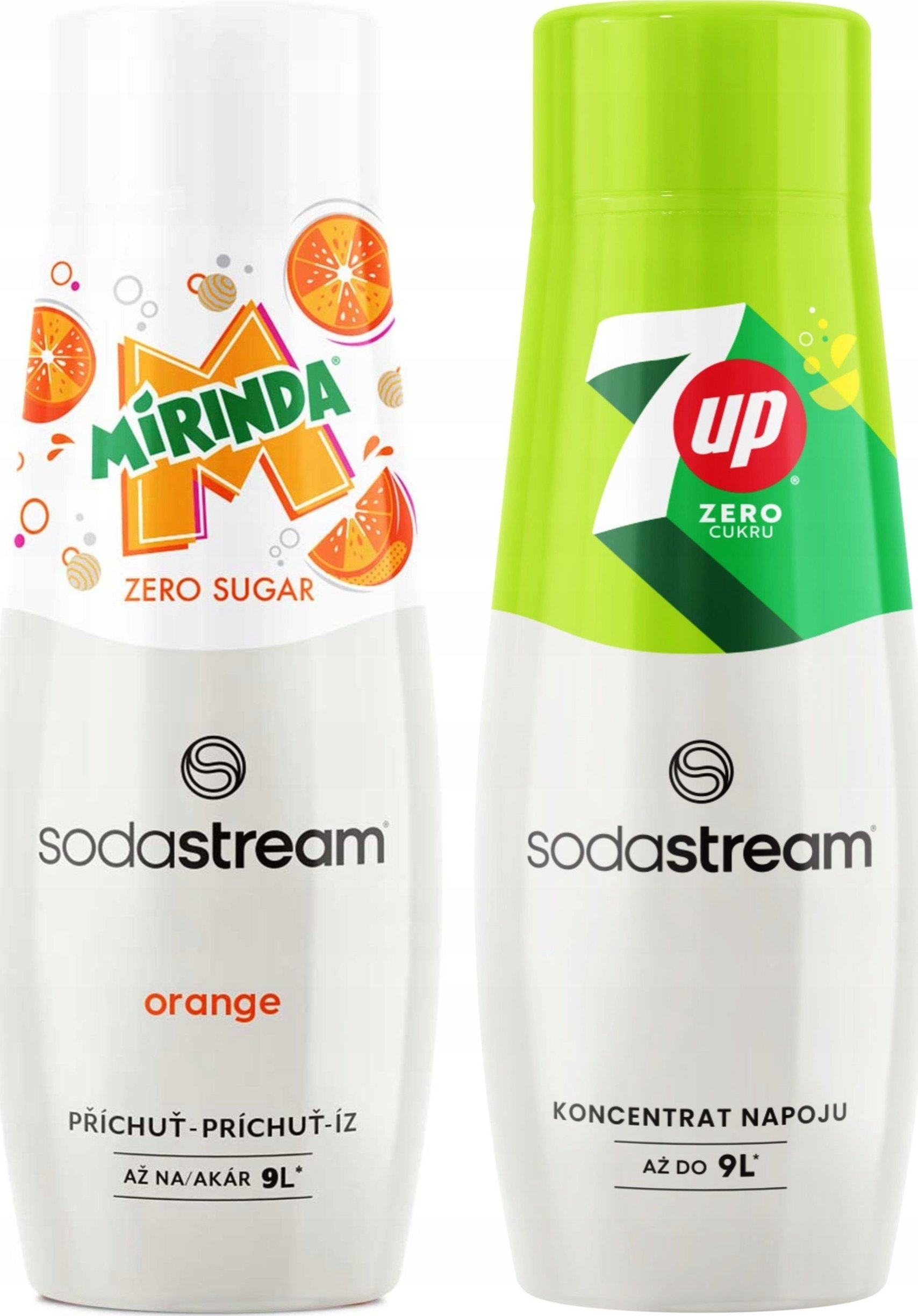 SODASTREAM Mirinda Zero + 7Up Zero zestaw syropów do saturatora 2 szt.