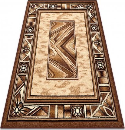 Dywany Łuszczów Dywan BCF Morad OPAL ramka, klasyczny - beż, 300x400 cm