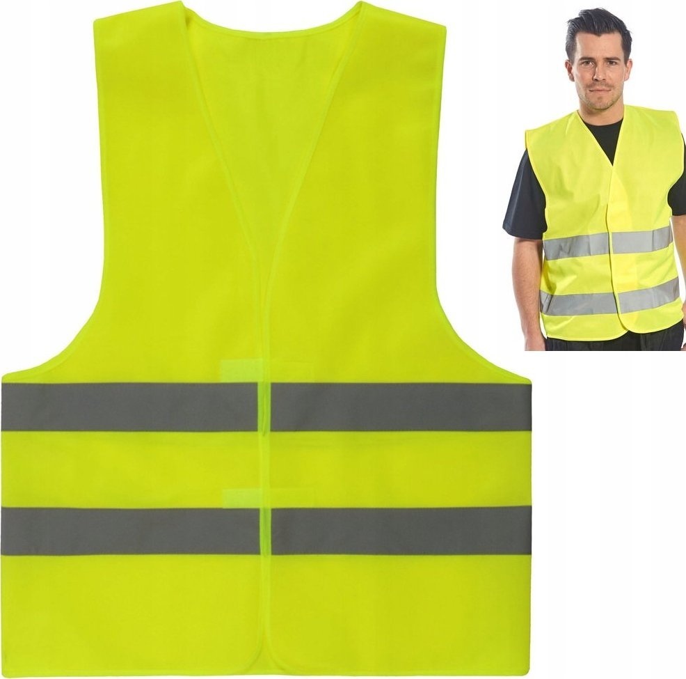 Verk KAMIZELKA ODBLASKOWA OSTRZEGAWCZA DROGOWA ŻÓŁTA
