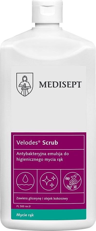 Medisept MEDISEPT Velodes Scrub 500ml Antybakteryjna emulsja do higienicznego mycia rąk