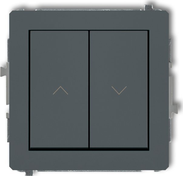 Karlik Deco Przycisk żaluzjowy grafitowy mat (28DWP-8)