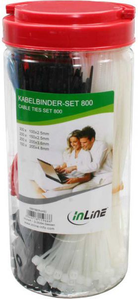 Organizer InLine Opaska zaciskowa Różne kolory 800 sztuk (59978B)