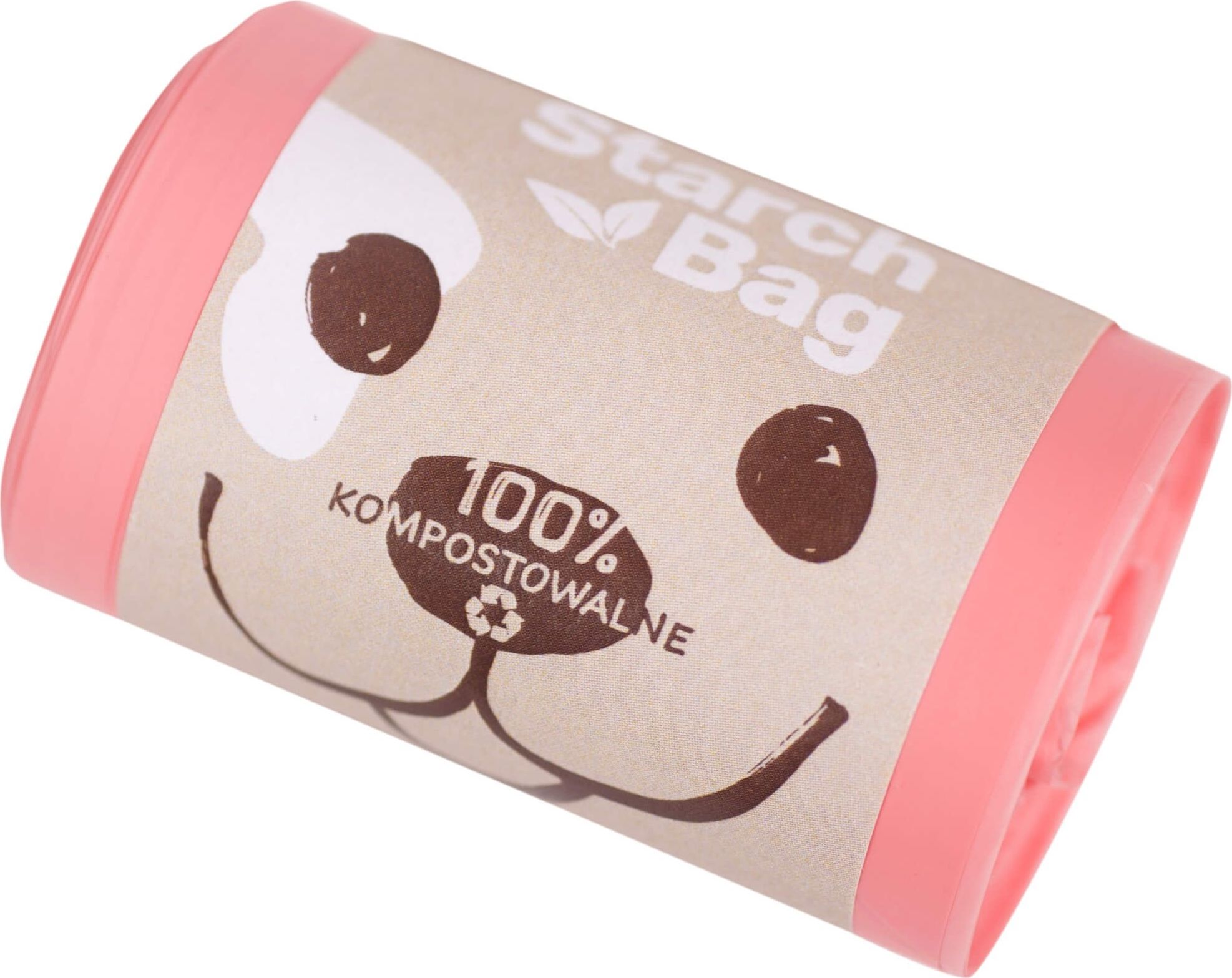 StarchBag Kompostowalne BIOworki* na odchody 1 rolka x 15 szt., kol. różowy