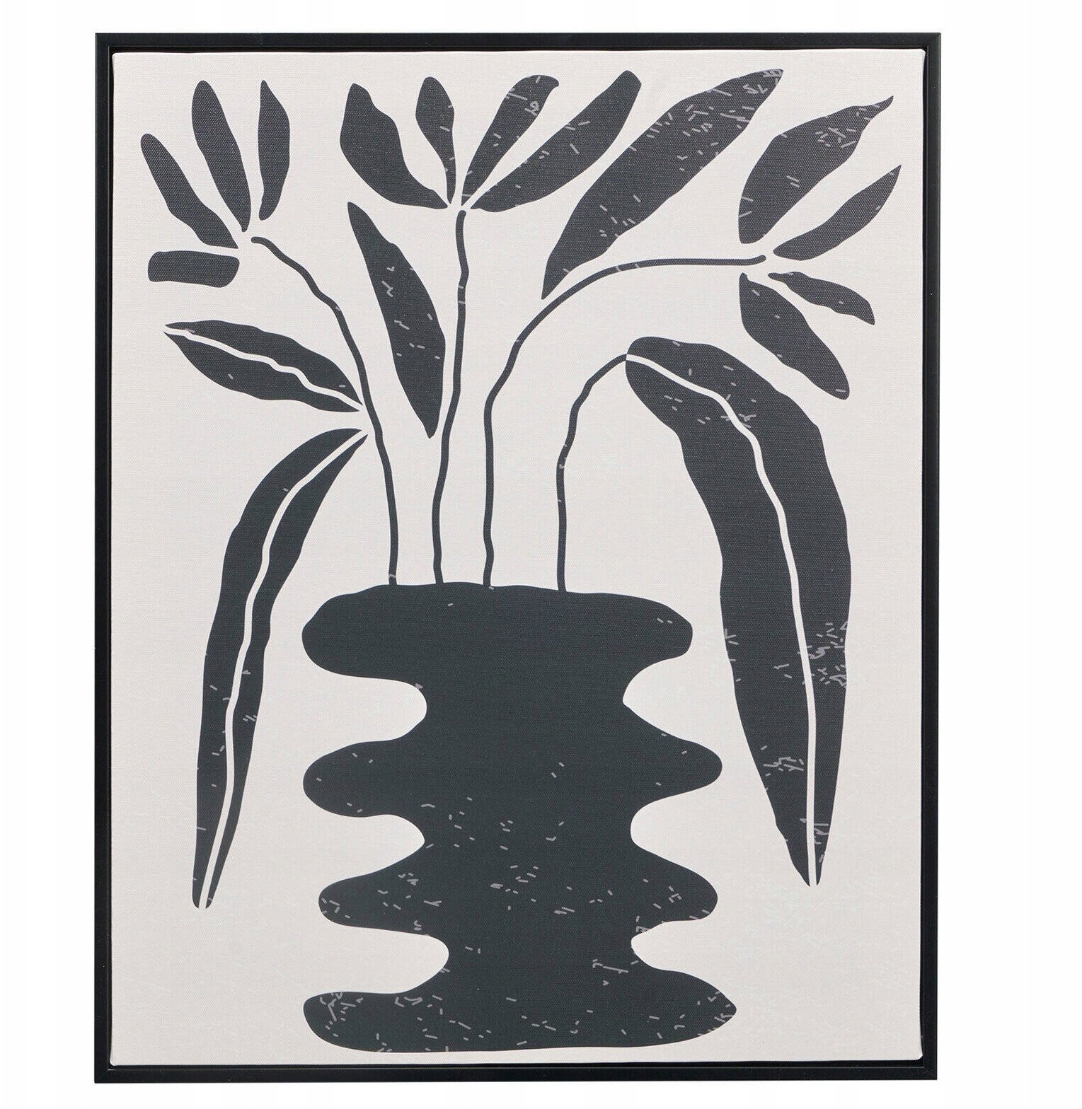 Obraz w czarnej ramie z motywem roślinnym EMBER, 40 x 50 cm