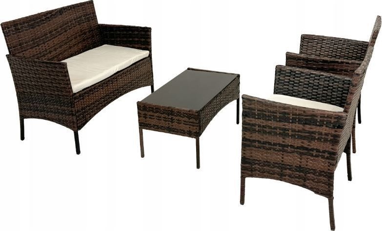 Zestaw mebli ogrodowych technorattan RENO II 4os. brązowy