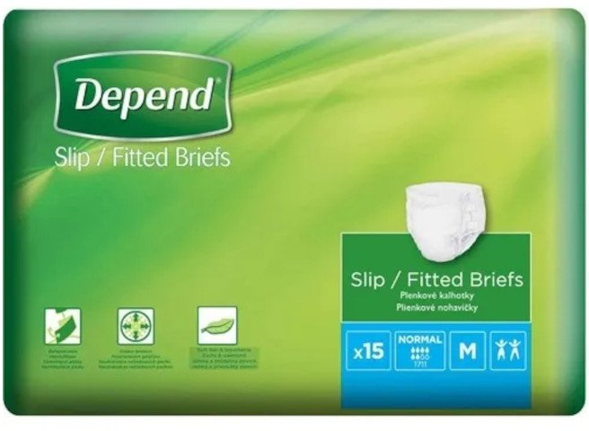 Pieluchy dla dorosłych DEPEND SLIP Normal rozmiar M 15szt