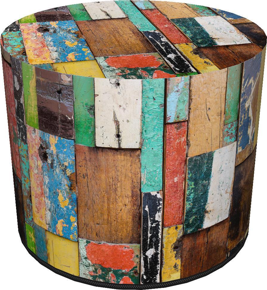 Bertoni-arco Okrągła pufa dekoracyjna - MEXICO