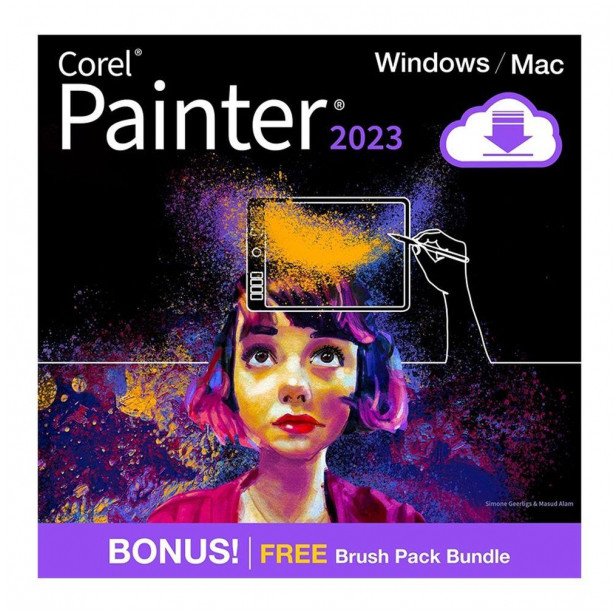 Licencja ESD Corel Painter 2023 1 użytkownik Win Mac angielski niemiecki francuski