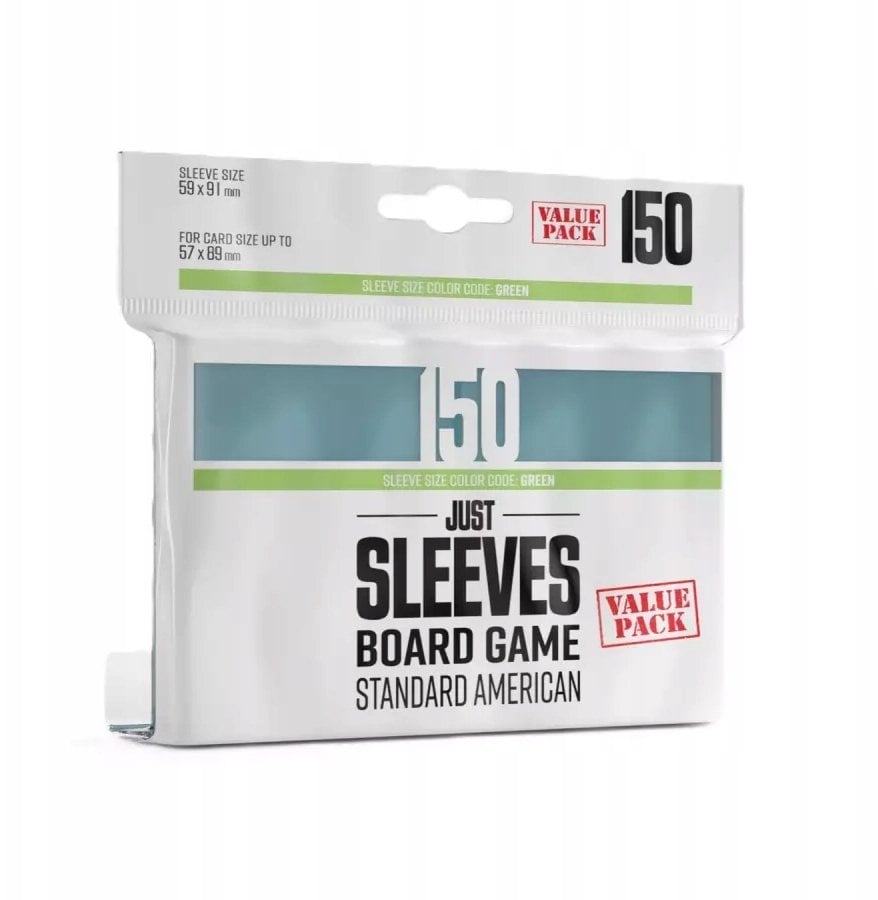 Gamegenic Just Sleeves - Board Game Sleeves (59 x 91 mm) 150 sztuk, Clear